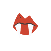 churchofsalem animation halloween lips vampire Sticker