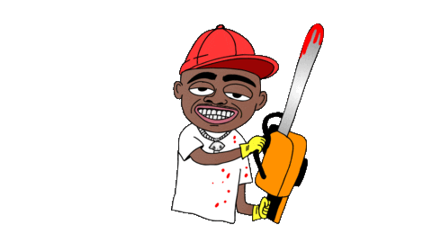 chainsaw Sticker by DaBaby