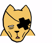 bricxart cat tired dead ugh GIF