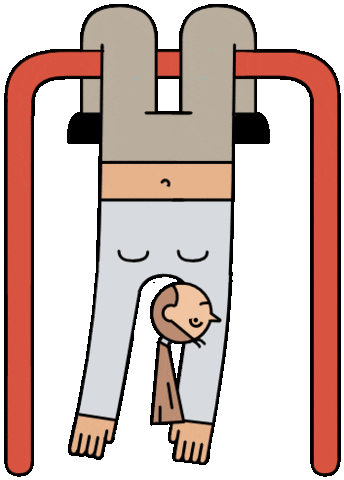Chill Hanging Sticker by YK Animation Studio
