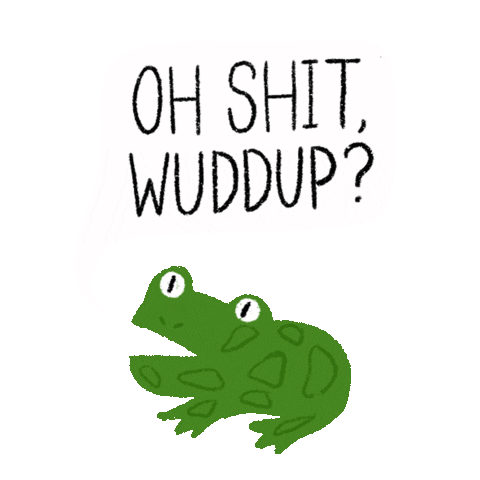 Whats Up Frog Sticker