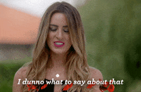 rachael i dont know GIF by The Bachelor Australia