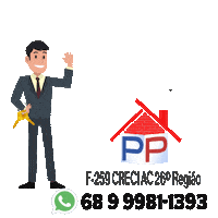 ppgestor imobiliaria vendo alugado vedido Sticker