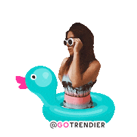 Party Swimming Sticker by GoTrendier