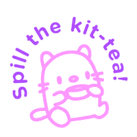 Tea Party Cat Sticker