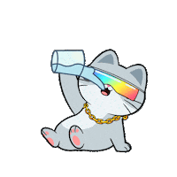 Drink Up Sticker by Silly Kitties