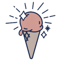 ampersandicecream ice cream california fresno ice cream shop Sticker