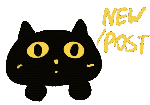 Cat New Post Sticker