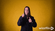 Wizzflix_ wow yeah thumbs up yellow GIF