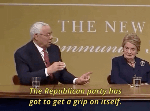 news giphyupload giphynewsuspolitics colin powell the republican party has got to get a grip on itself GIF