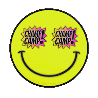 Happy Smiley Face Sticker by Champ Camp
