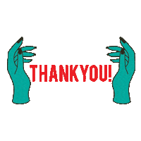 Thanks Hands Sticker by DOODAD+FANDANGO