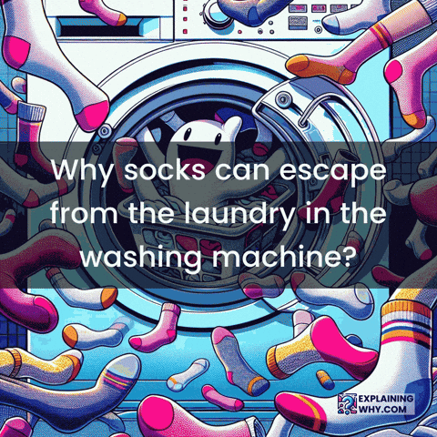 Sock Disappearance During Washing GIF by ExplainingWhy.com