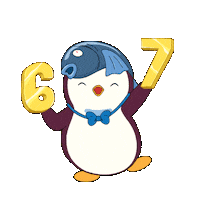 6 7 Penguin Sticker by Pudgy Penguins