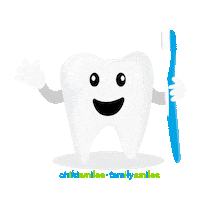 ChildsmilesFamilysmiles smile teeth dentist brush Sticker
