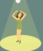 natfaye girl green yellow ball GIF