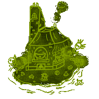 Monster House Halloween Sticker