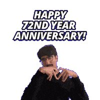 72 Year Anniversary Sticker