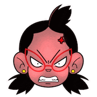 Angry Teeth Sticker by Gashhuds