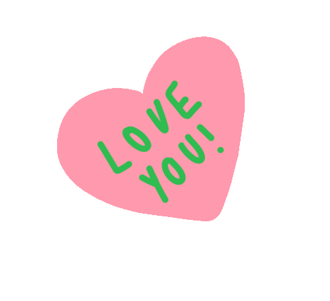 Love You Heart Sticker by Poppy Deyes