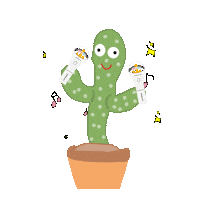 Cactus Lightstick Sticker