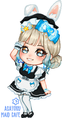 asayoru_cafe kawaii cafe chibi anime girl Sticker