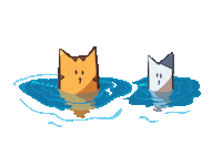 Water Cats Sticker