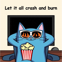 Looking Down Blue Cat GIF