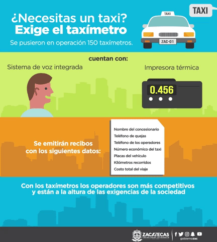 taxi taximetro GIF by gobiernozac