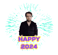 Happy New Year Fireworks Sticker