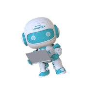 lx-lirunex blue white ai robot Sticker