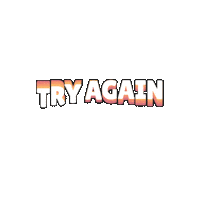 Mood Try Again Sticker