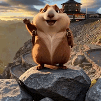 Mountains Dachshund GIF