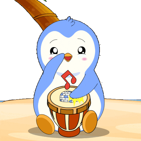 Beach Day Smile Sticker by Pudgy Penguins