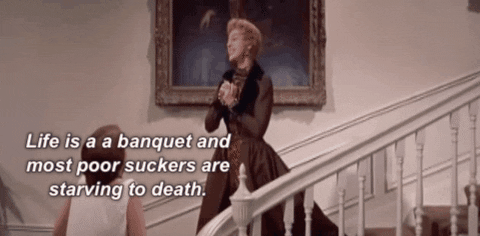 Starving Auntie Mame GIF by Top 100 Movie Quotes of All Time