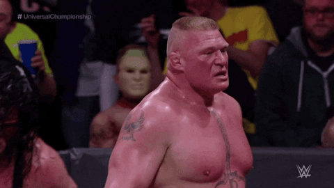 Screaming Brock Lesnar GIF by WWE
