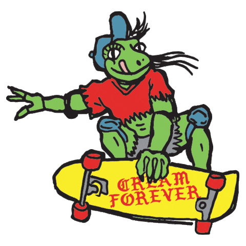 CREAMforever giphyupload skate skateboard cream Sticker