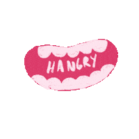 _pikaaaaaa pink hungry hangry fod Sticker