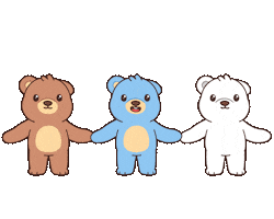 Work Together Teddy Bear Sticker by BEARISH