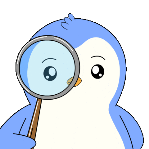 Looking I See You Sticker by Pudgy Penguins