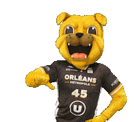 OLB basketball bulldog mascotte olb Sticker