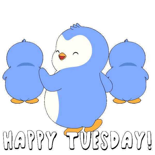Happy Tuesday Morning Sticker by Pudgy Penguins