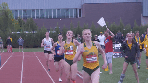 Track And Field Running GIF by NDSU Athletics