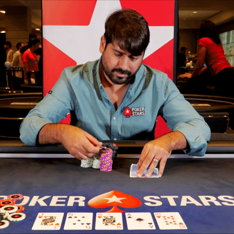 Animated poker chips stacking