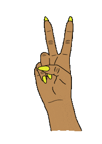 arnellelozada love bye peace hands Sticker