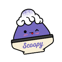 ScoopyMilkBar purple ice cream ube yam Sticker