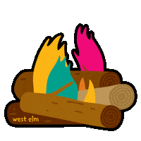 heat is on burn Sticker by west elm