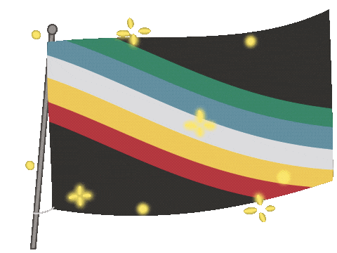 Flag July Sticker
