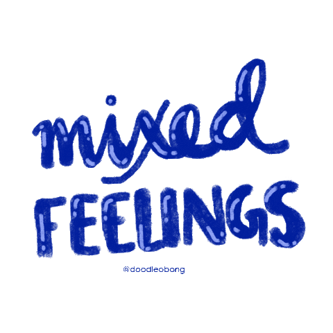 Doodleobong doodles mixed feelings mixedfeelings doodleobong Sticker
