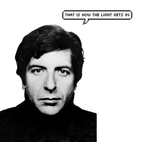 leonard cohen rip Sticker by Jess Mac